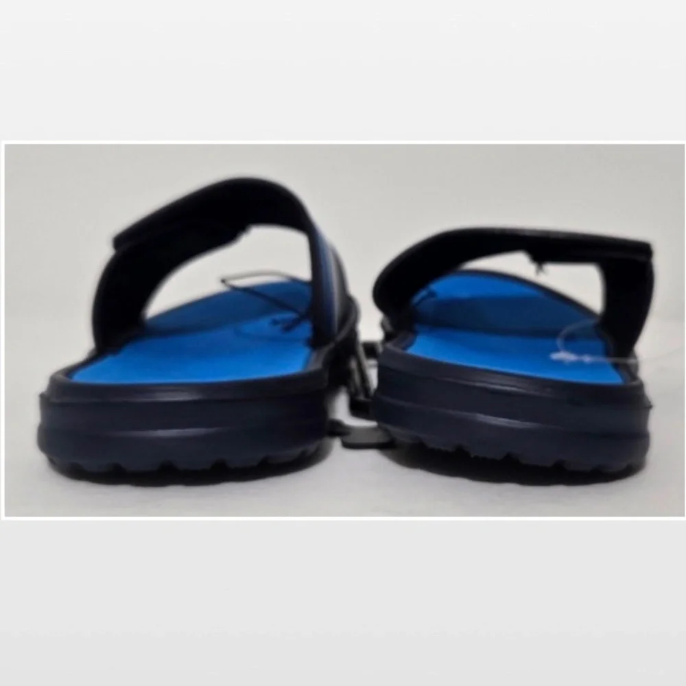 New Shoes Kids Boys Size 1 2 Breeze Blue White Slide On Sandals NWT